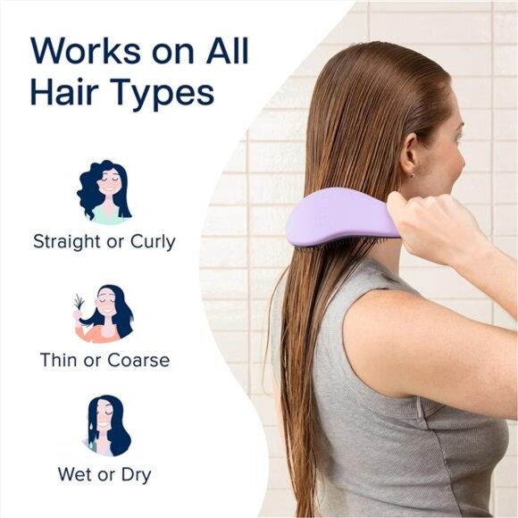 Naturals Glide Thru Detangling Brush for Natural Curly Straight, Wet or Dry Hair - Picture 4 of 6
